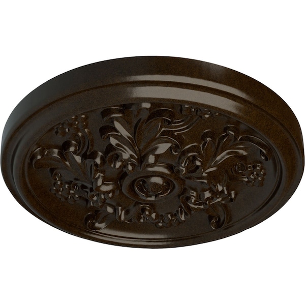 Katheryn Ceiling Medallion (Fits Canopies Up To 2 1/8), Hand-Painted Bronze, 14 1/2OD X 2 3/4P